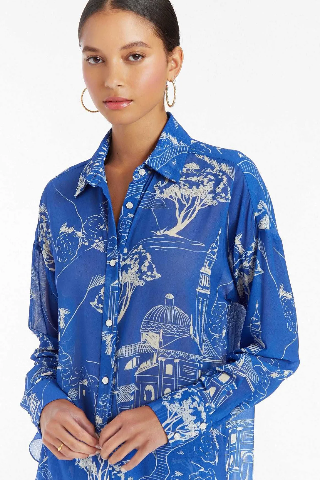 Bennett Top In Yorkshire Print