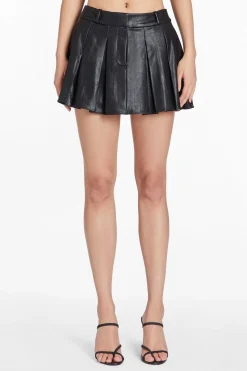 Braylon Skort In Faux Leather