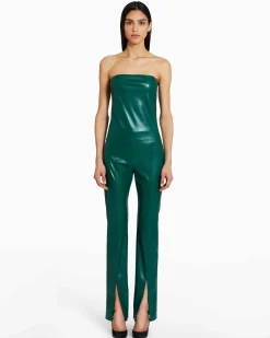 Callie Top In Faux Leather