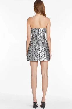 Fae Dress In Metallic Brocade