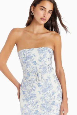 Fae Midi Dress In Toile Brocade