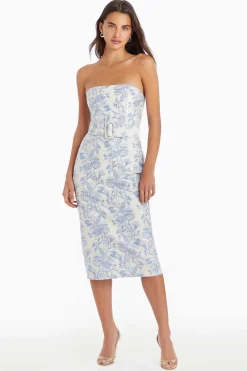 Fae Midi Dress In Toile Brocade