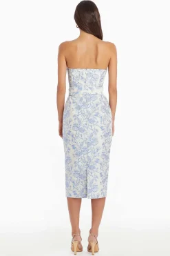 Fae Midi Dress In Toile Brocade