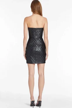 Keisha Dress In Faux Leather
