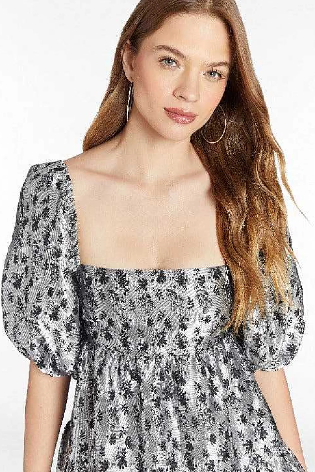 Maisie Dress In Metallic Brocade
