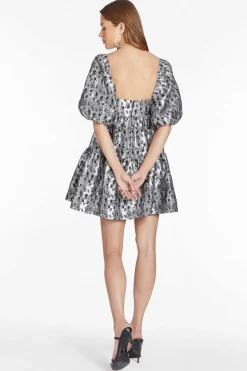 Maisie Dress In Metallic Brocade