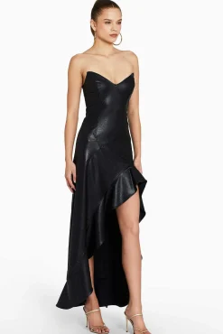 Symone Dress In Faux Leather