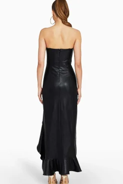 Symone Dress In Faux Leather