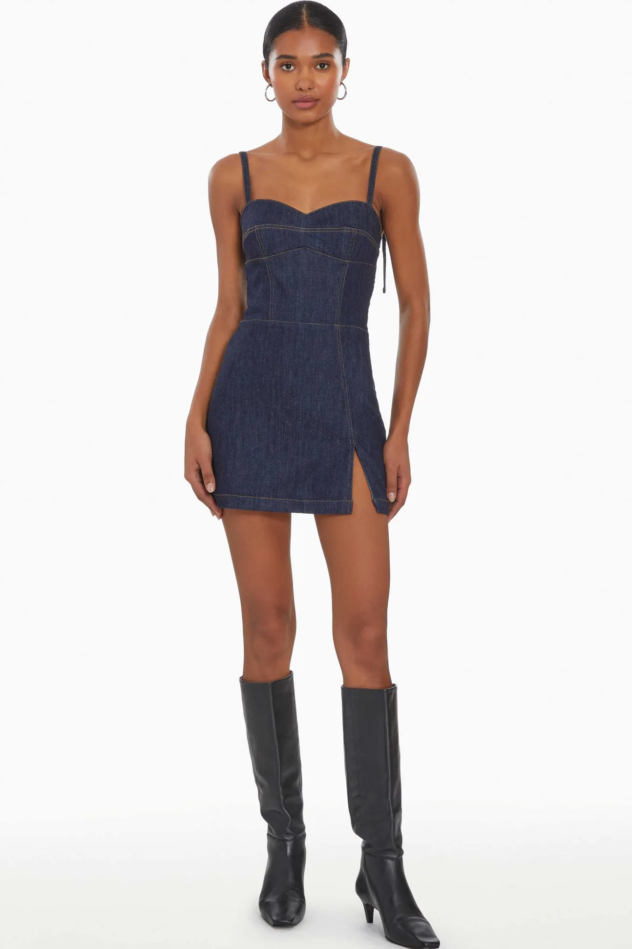 Taylor Denim Skort Romper