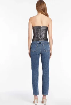 Tenley Top In Metallic Mesh